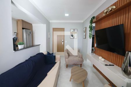 Sala de apartamento para alugar com 3 quartos, 89m² em Vila Alzira, Guarujá