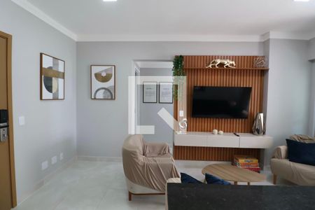 Sala de apartamento para alugar com 3 quartos, 89m² em Vila Alzira, Guarujá