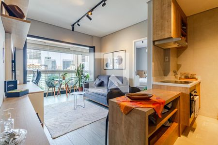 Sala de apartamento à venda com 1 quarto, 40m² em Pinheiros, São Paulo