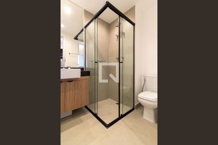 Banheiro de kitnet/studio para alugar com 1 quarto, 19m² em Santo Amaro, São Paulo