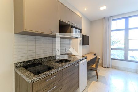 Cozinha de kitnet/studio à venda com 1 quarto, 29m² em Centro Histórico de São Paulo, São Paulo