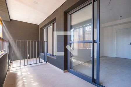 Varanda da Sala/Cozinha de apartamento à venda com 1 quarto, 36m² em Jardim Paulista, São Paulo