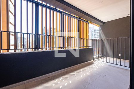 Varanda da Sala/Cozinha de apartamento à venda com 1 quarto, 36m² em Jardim Paulista, São Paulo
