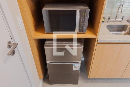 Cozinha de kitnet/studio para alugar com 1 quarto, 26m² em Paraíso, São Paulo