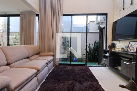 Sala de casa de condomínio para alugar com 3 quartos, 197m² em Condomínio Buona Vita Ribeirão, Ribeirão Preto