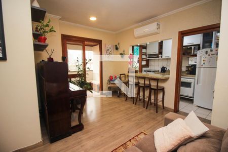 Sala de apartamento à venda com 3 quartos, 73m² em Menino Deus, Porto Alegre