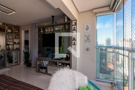 Varanda da Sala de apartamento à venda com 1 quarto, 38m² em Santana, São Paulo