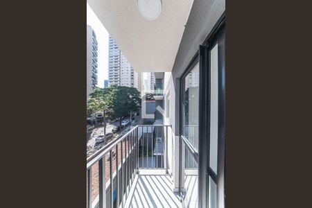 Varanda Sala/Cozinha de apartamento à venda com 1 quarto, 27m² em Campo Belo, São Paulo