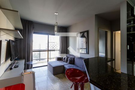  Sala de apartamento para alugar com 1 quarto, 45m² em Vila Olímpia, São Paulo