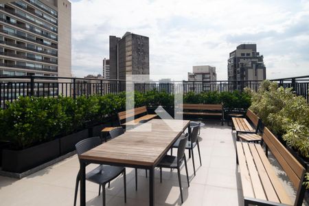 Área comum de kitnet/studio para alugar com 0 quarto, 24m² em Bela Vista, São Paulo