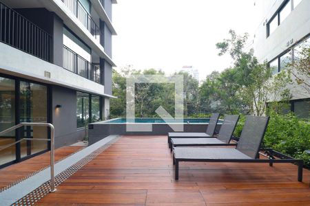 Área comum - Piscina de kitnet/studio à venda com 1 quarto, 24m² em Pinheiros, São Paulo