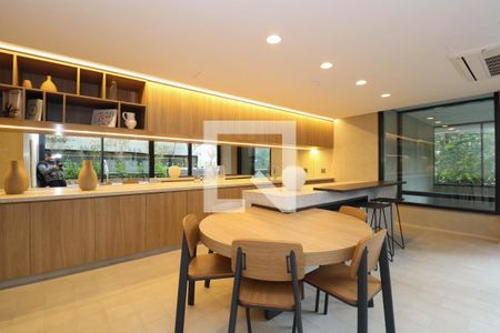 Área gourmet de kitnet/studio para alugar com 1 quarto, 24m² em Pinheiros, São Paulo