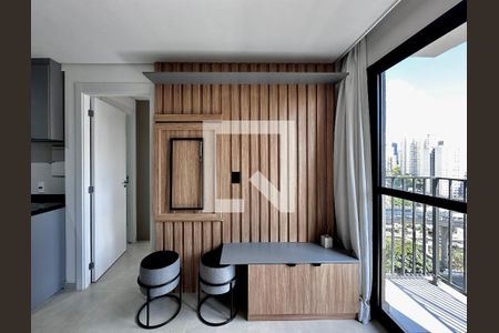 Sala de apartamento para alugar com 1 quarto, 27m² em Campo Belo, São Paulo