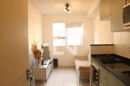 Sala/Cozinha de apartamento à venda com 1 quarto, 27m² em Barra Funda, São Paulo