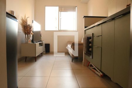 Sala/Cozinha de apartamento à venda com 1 quarto, 27m² em Barra Funda, São Paulo