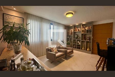 Sala de apartamento à venda com 4 quartos, 130m² em Gutierrez, Belo Horizonte