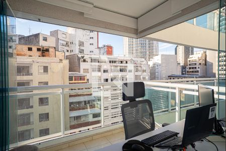 Varanda - Vista de apartamento à venda com 1 quarto, 48m² em Bela Vista, São Paulo