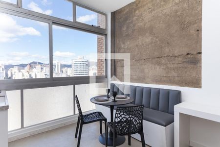 Sala de Jantar de kitnet/studio para alugar com 1 quarto, 40m² em Santo Agostinho, Belo Horizonte