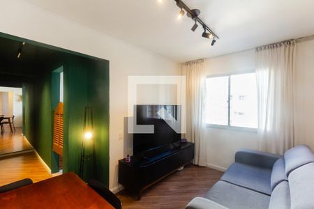 Sala de apartamento para alugar com 1 quarto, 55m² em Indianópolis, São Paulo