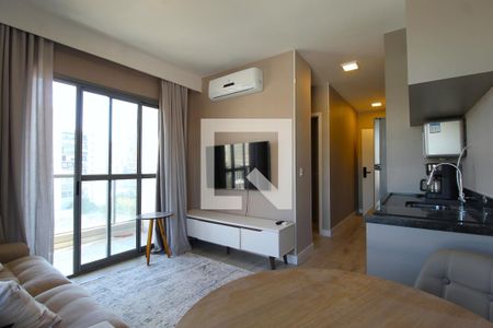 Sala de apartamento à venda com 1 quarto, 36m² em Indianópolis, São Paulo