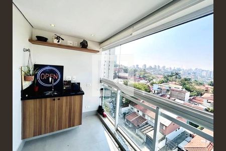 Varanda da Sala de apartamento para alugar com 1 quarto, 77m² em Alto de Pinheiros, São Paulo