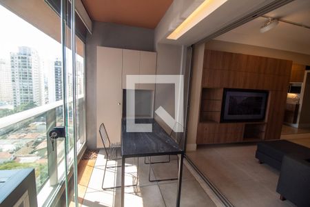 Varanda de kitnet/studio à venda com 1 quarto, 43m² em Cidade Monções, São Paulo