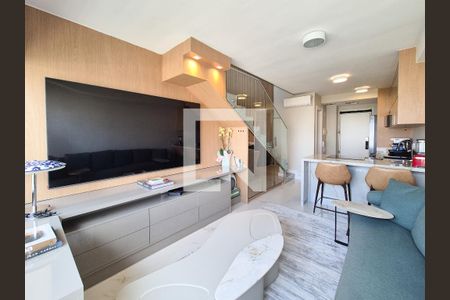 Sala de apartamento à venda com 1 quarto, 61m² em Indianópolis, São Paulo