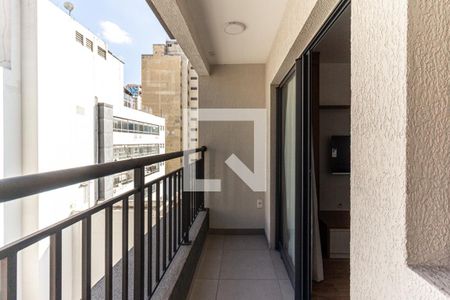 Varanda do Studio de kitnet/studio para alugar com 1 quarto, 27m² em Vila Buarque, São Paulo