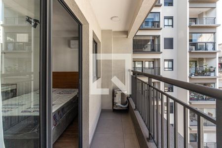 Varanda do Studio de kitnet/studio para alugar com 1 quarto, 27m² em Vila Buarque, São Paulo