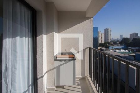 Varanda Gourmet de kitnet/studio à venda com 1 quarto, 23m² em Santo Amaro, São Paulo