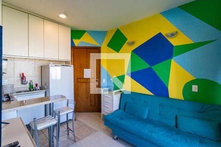 Sala de apartamento à venda com 1 quarto, 40m² em Paraíso do Morumbi, São Paulo