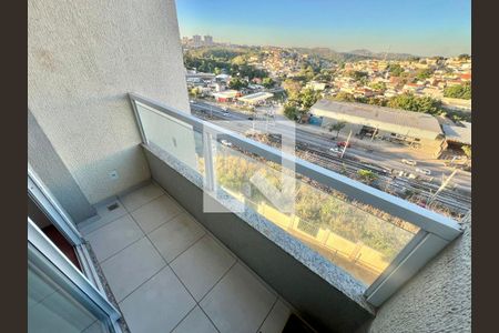 Varanda da Sala de apartamento à venda com 2 quartos, 56m² em Planalto, Belo Horizonte