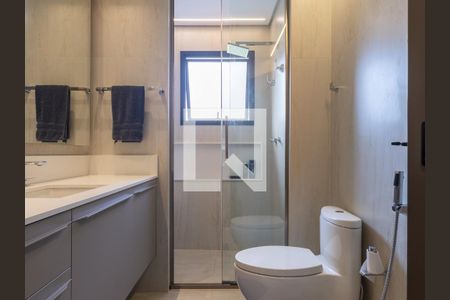 Banheiro da Suíte 1 de apartamento à venda com 3 quartos, 130m² em Cambuí, Campinas