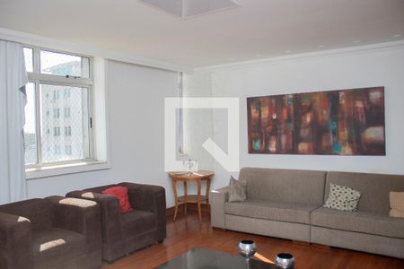 Sala1 de apartamento à venda com 5 quartos, 372m² em Serra, Belo Horizonte