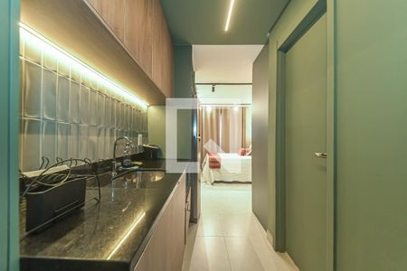 Cozinha de kitnet/studio para alugar com 1 quarto, 35m² em Campo Belo, São Paulo