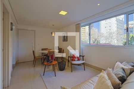 Sala de apartamento à venda com 3 quartos, 69m² em Lourdes, Belo Horizonte