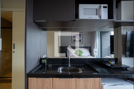 Cozinha de kitnet/studio à venda com 1 quarto, 22m² em Bela Vista, São Paulo