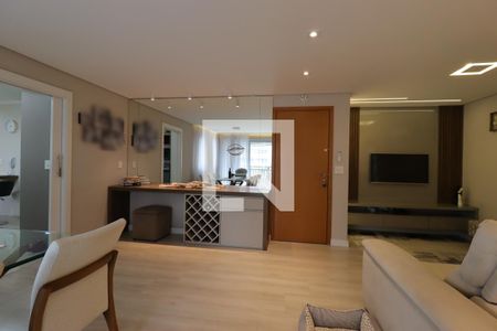 Sala de apartamento à venda com 3 quartos, 118m² em Vila Valparaíso, Santo André