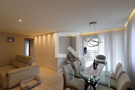 Sala de apartamento à venda com 3 quartos, 118m² em Vila Valparaíso, Santo André