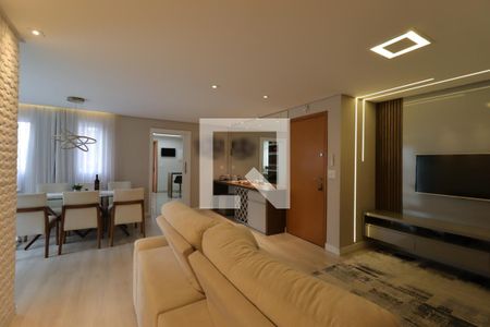 Sala de apartamento à venda com 3 quartos, 118m² em Vila Valparaíso, Santo André