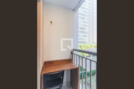 Varanda da Sala de apartamento à venda com 1 quarto, 28m² em Jardim Caravelas, São Paulo