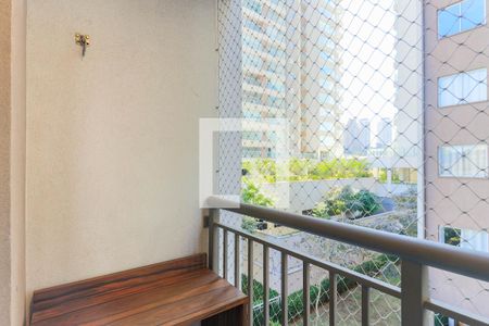 Varanda da Sala de apartamento à venda com 1 quarto, 28m² em Jardim Caravelas, São Paulo