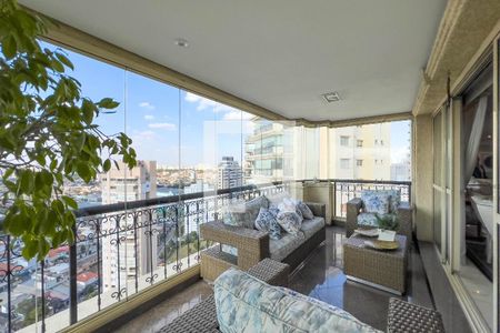 Varanda da Sala de apartamento à venda com 4 quartos, 208m² em Jardim Vila Mariana, São Paulo