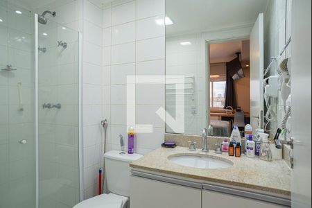 Banheiro da Suíte de apartamento à venda com 1 quarto, 47m² em Bela Vista, São Paulo