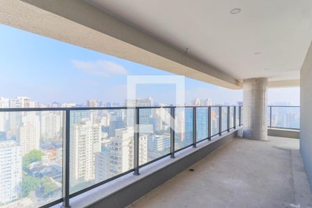 Varanda da Suíte 1 de apartamento à venda com 4 quartos, 364m² em Campo Belo, São Paulo