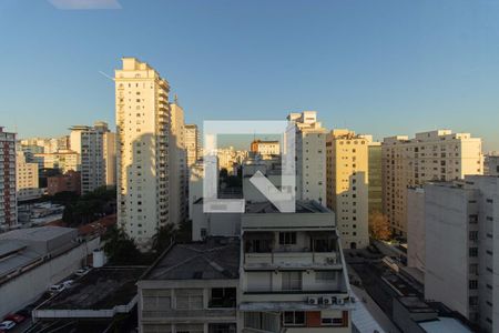 Vista da sala de apartamento à venda com 1 quarto, 78m² em Cerqueira César, São Paulo