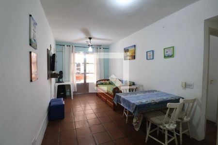 Sala de apartamento para alugar com 1 quarto, 52m² em Balneario Cidade Atlantica, Guarujá