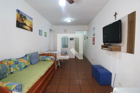 Sala de apartamento para alugar com 1 quarto, 52m² em Balneario Cidade Atlantica, Guarujá