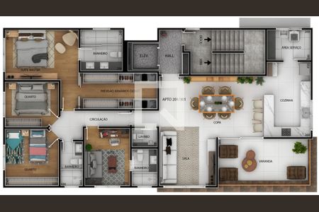 Apartamento à venda com 4 quartos, 161m² em Santa Rosa, Belo Horizonte