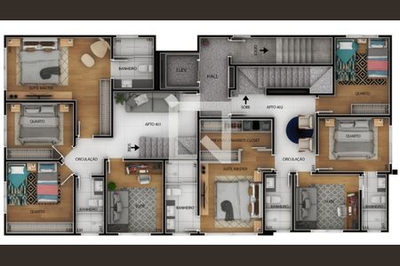 Apartamento à venda com 4 quartos, 161m² em Santa Rosa, Belo Horizonte